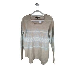 Love Stitch Geometric Pattern Knit Sweater